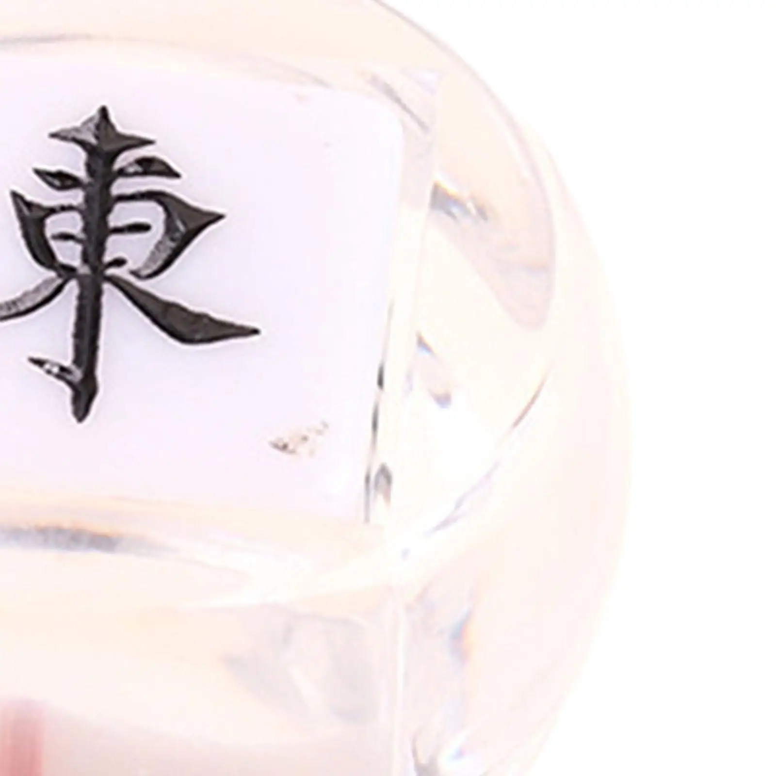 3xChinese Mahjong Dice Board Game Supplies Acrylic Multi Sided Game Dice clear white