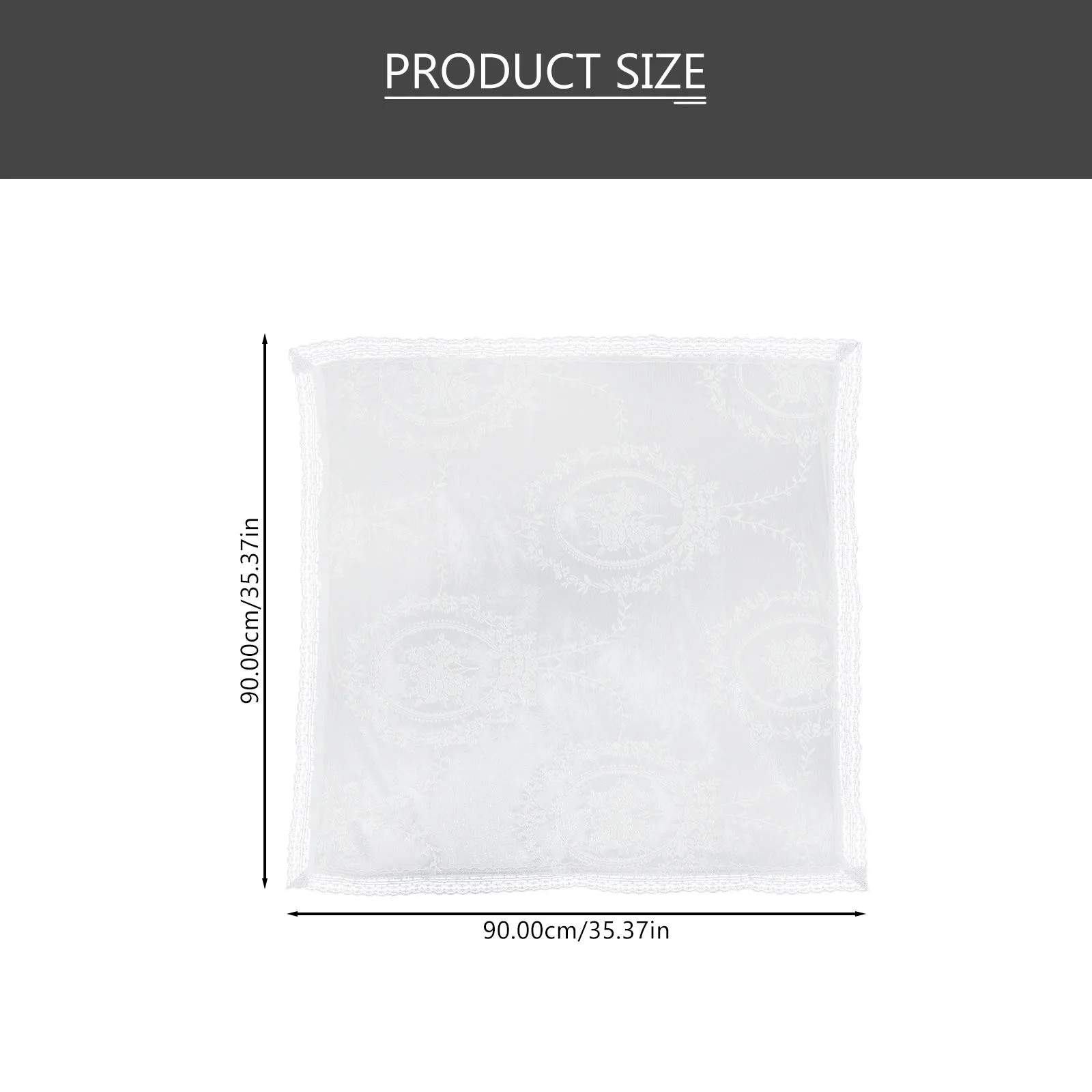 مفرش المائدة الدانتيل جولة 60 بوصة الأبيض غطاء الطاولة الأنيق نزهة الديكور في الهواء الطلق قابلة لإعادة الاستخدام مفرش المائدة الدانتيل #4