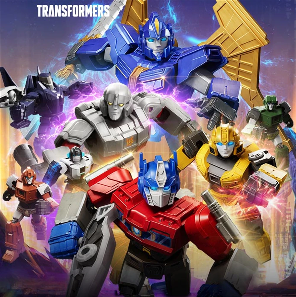 ブロキーズ X トランスフォーマー オールスター5 オリジンズ ムービー公式 - オプティマスプライム＆メガトロン アクションフィギュア トイ オリオンパックス オーナメント ギフト