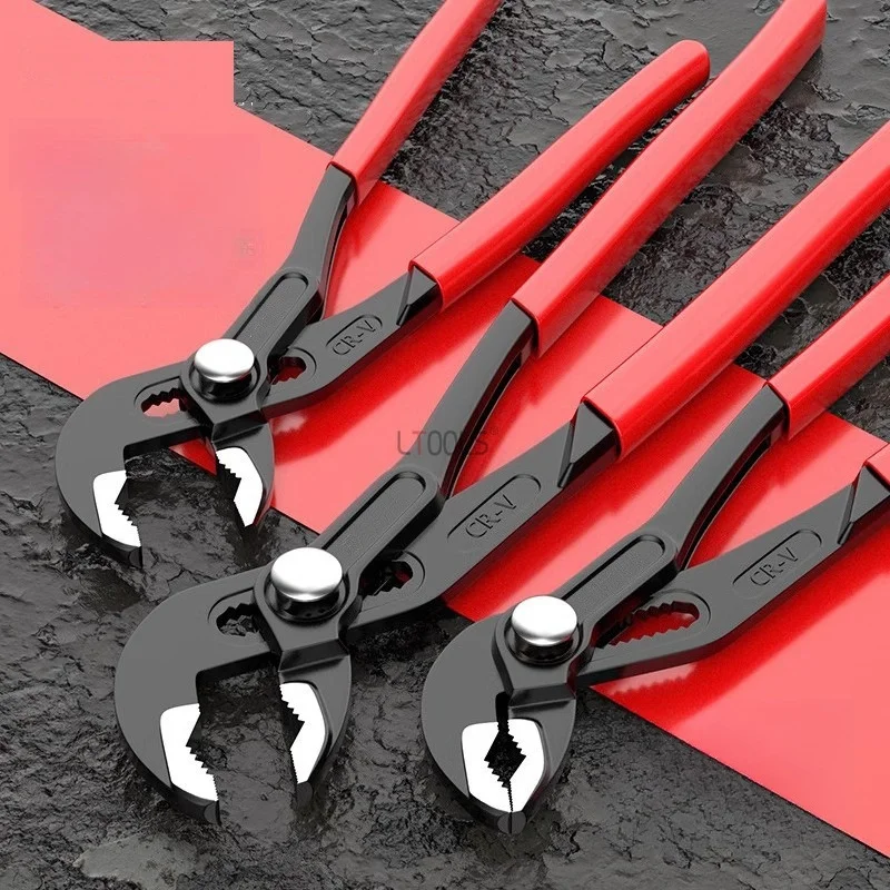 

5 Inch Quick Adjustable Water Pump Pliers 25mm Large Opening Pipe Wrench Non-slip Handle Multifunctional Household Pipe Tool