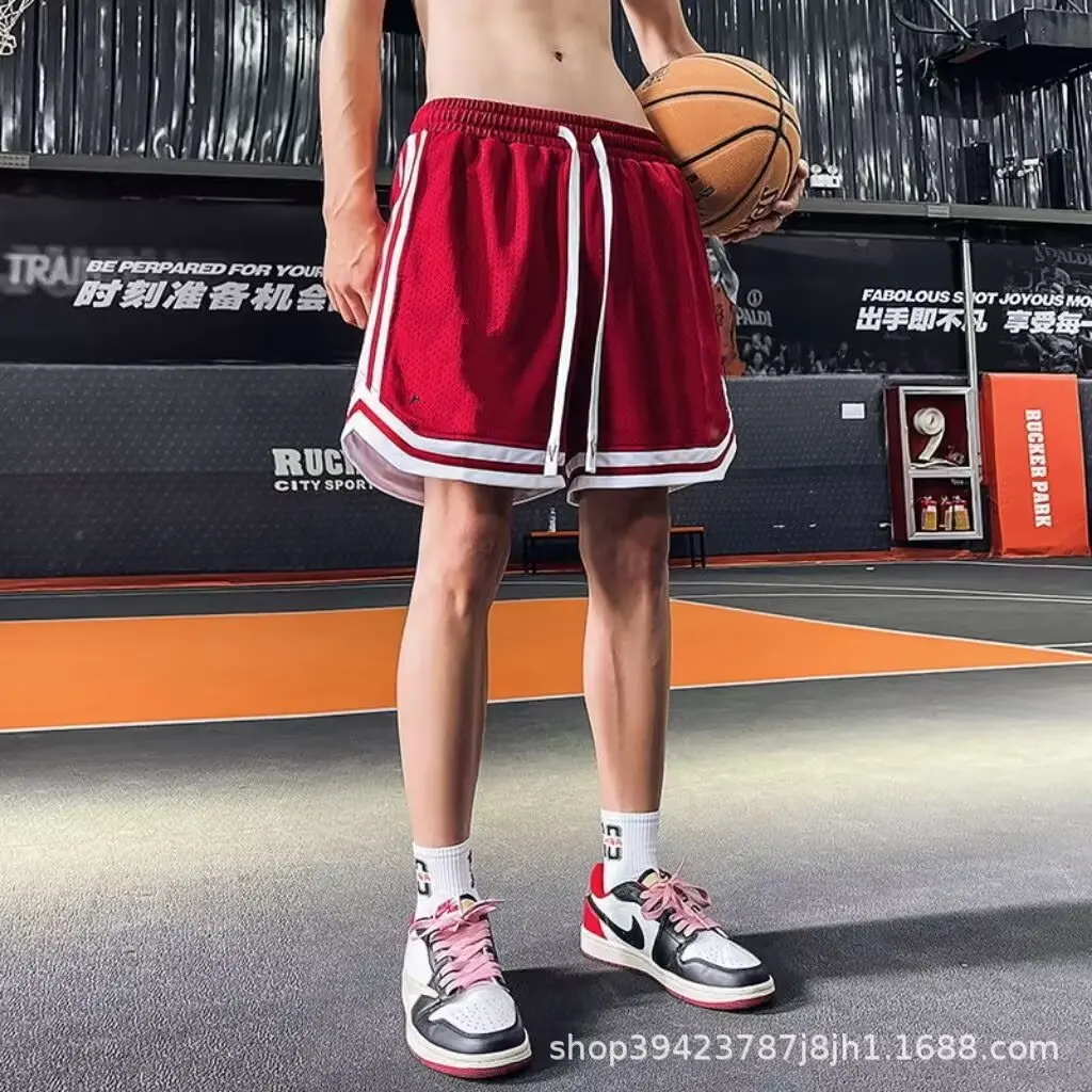 2024 Summer Loose Basketball Running Shorts Men High Quality Elastic Waist 5 Colors Sport Clothes Quick Dry Training Shorts