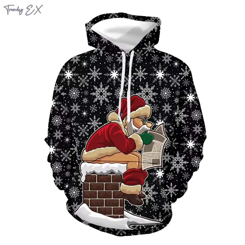 

Newest Christmas Men Clothes 3d Printed Men's Christmas hoodie Men Winter Hoodie Men's Pullover Long Sleeve Hooded Sweatshirt