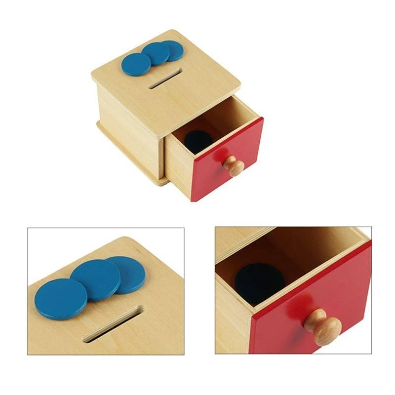 Caixa moedas para crianças, jogo banco, classificação cores, aprendizagem educacional, brinquedo classificação