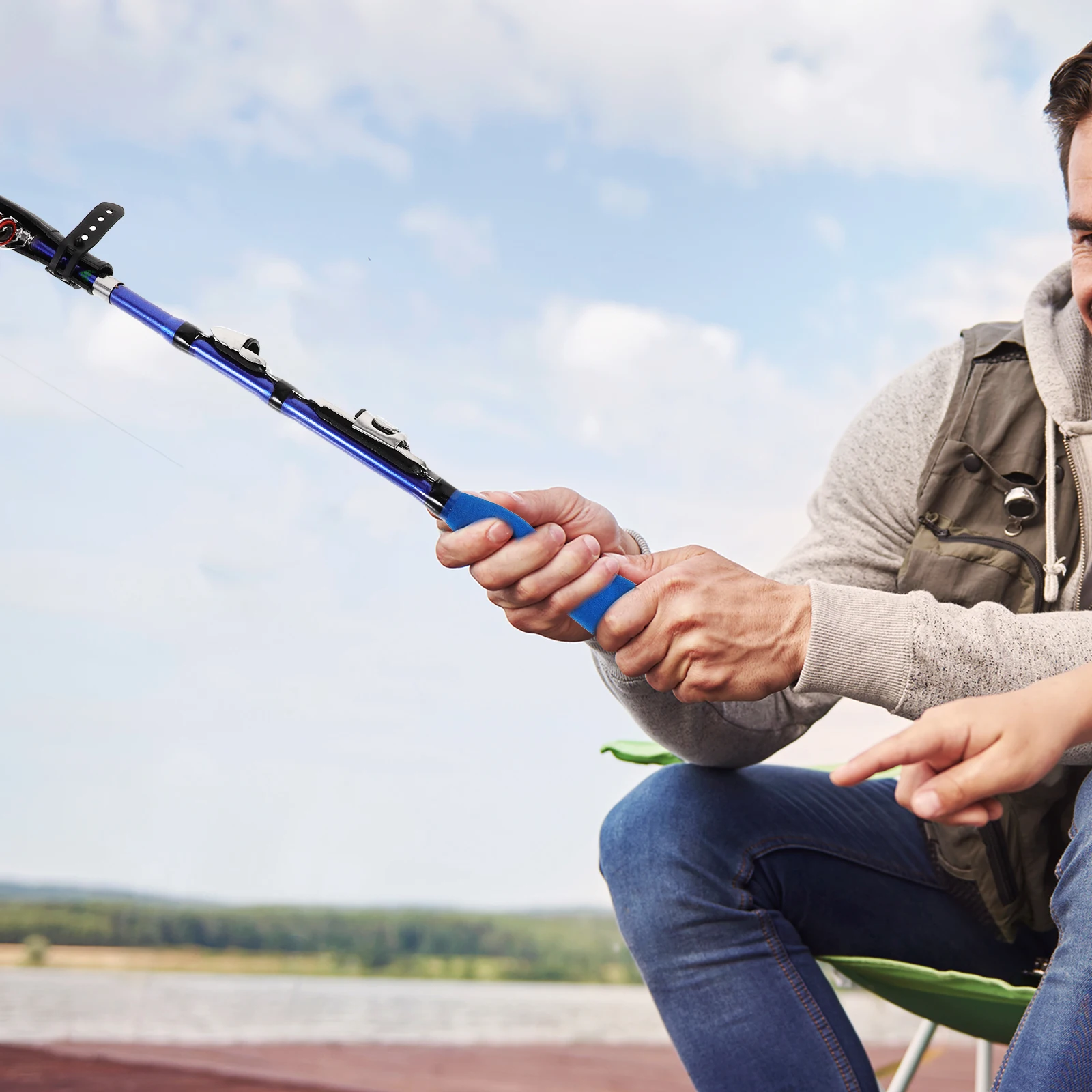 

Mini Portable Fishing Rod Carbon Fiber Telescopic Thickened Pole Travel Boat Professional Handle High for Big Fish