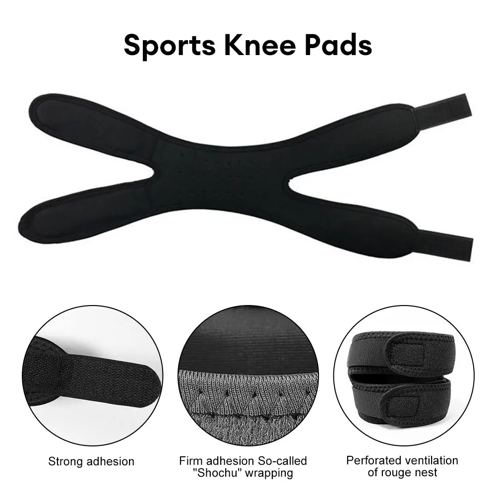 1pc Patella Knee Strap Adjustable Anti-Slip Knee Pain Relief Support for Sport Injury Joint Pain Patella Stabilizer for Sports