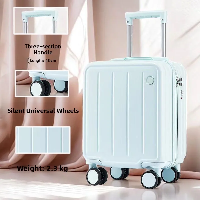 lightweight-portable-20×30×40-suitcase-women's-spring-autumn-air-travel-14-inch-silent-luggage-pull-rod-bag