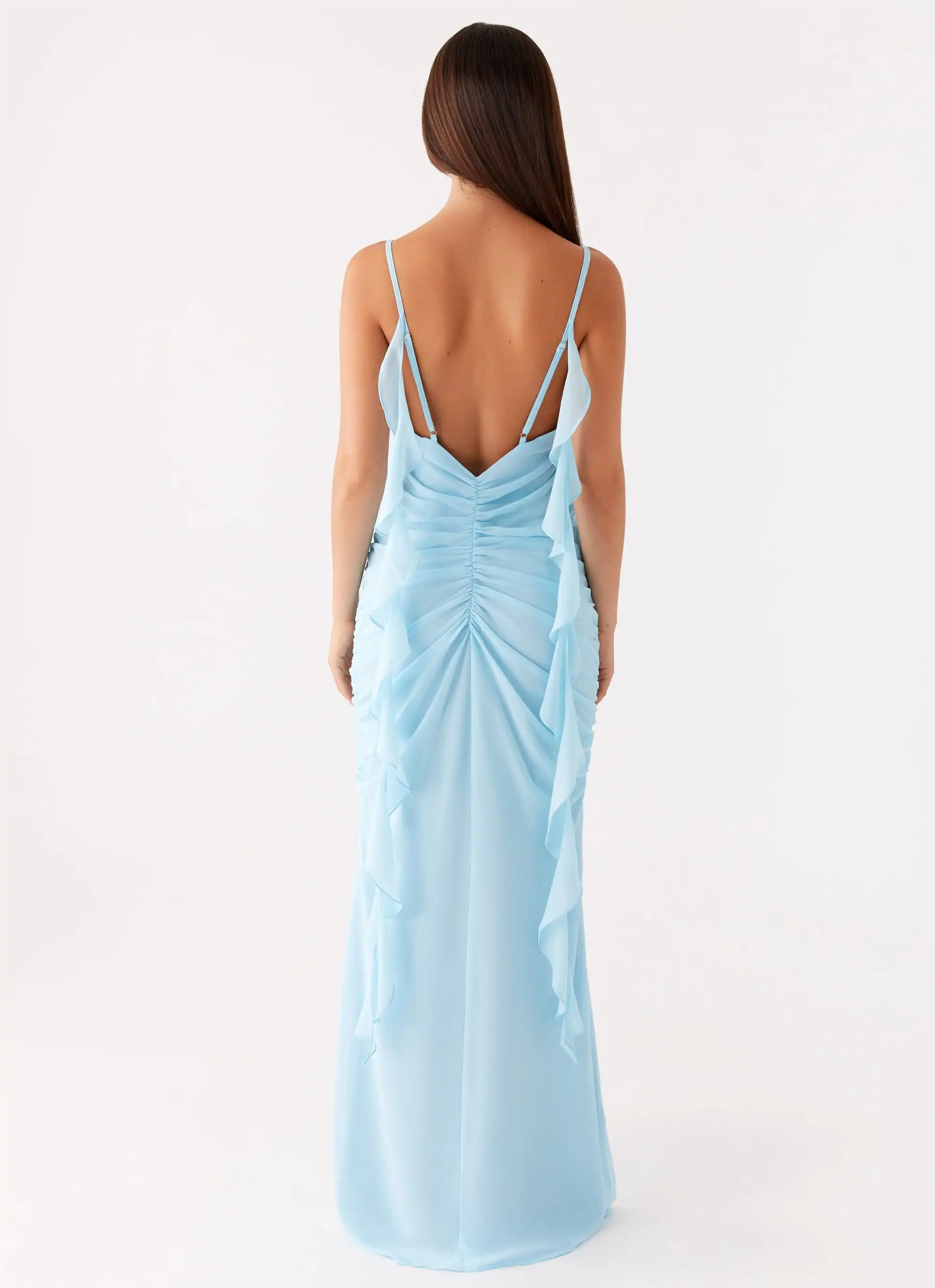 ใหม่Elegant Blue Dress Party Clubชุดราตรีผู้หญิงเซ็กซี่Backless Slimฤดูใบไม้ผลิฤดูร้อนใหม่ 2025 Vestidoชุด