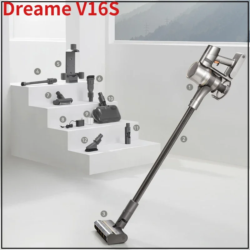 New Dreame V16S Cordless Handheld Vacuum Cleaner 210AW Large Suction Carpet Cleaning Tool 2700mAh SPACE 6.0 High Speed Motor