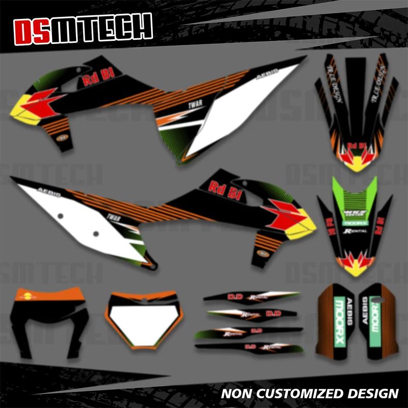 DSMTECH For KTM 125 250 350 450 500 525 SX SXF 2019 -2022 EXC XC XCW 2020 -2023 Graphics Decals Stickers Number Name Custom