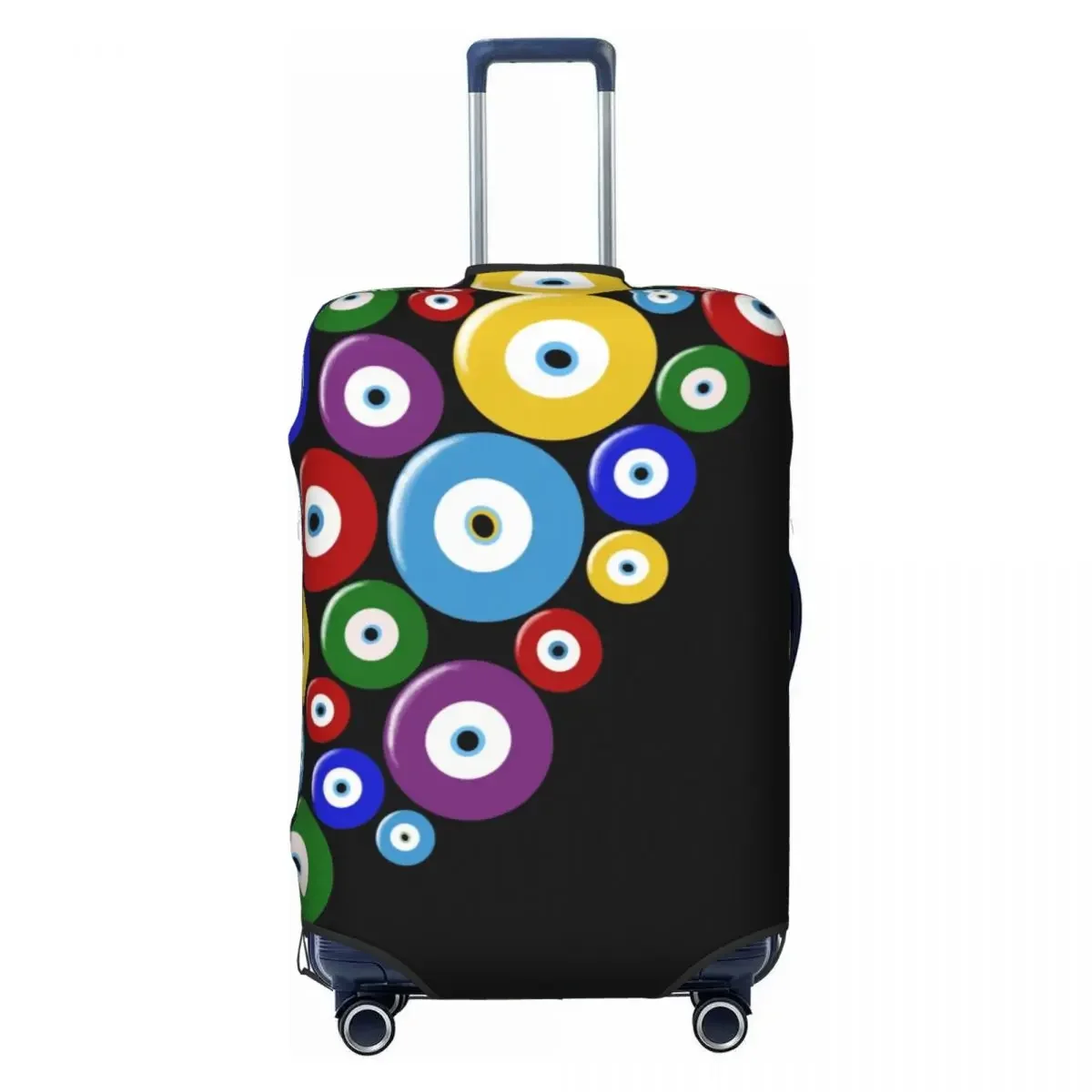 

Custom Funny Mediterranean Style Evil Eye Luggage Cover Protector Dust Proof Boho Amulet Travel Suitcase Covers