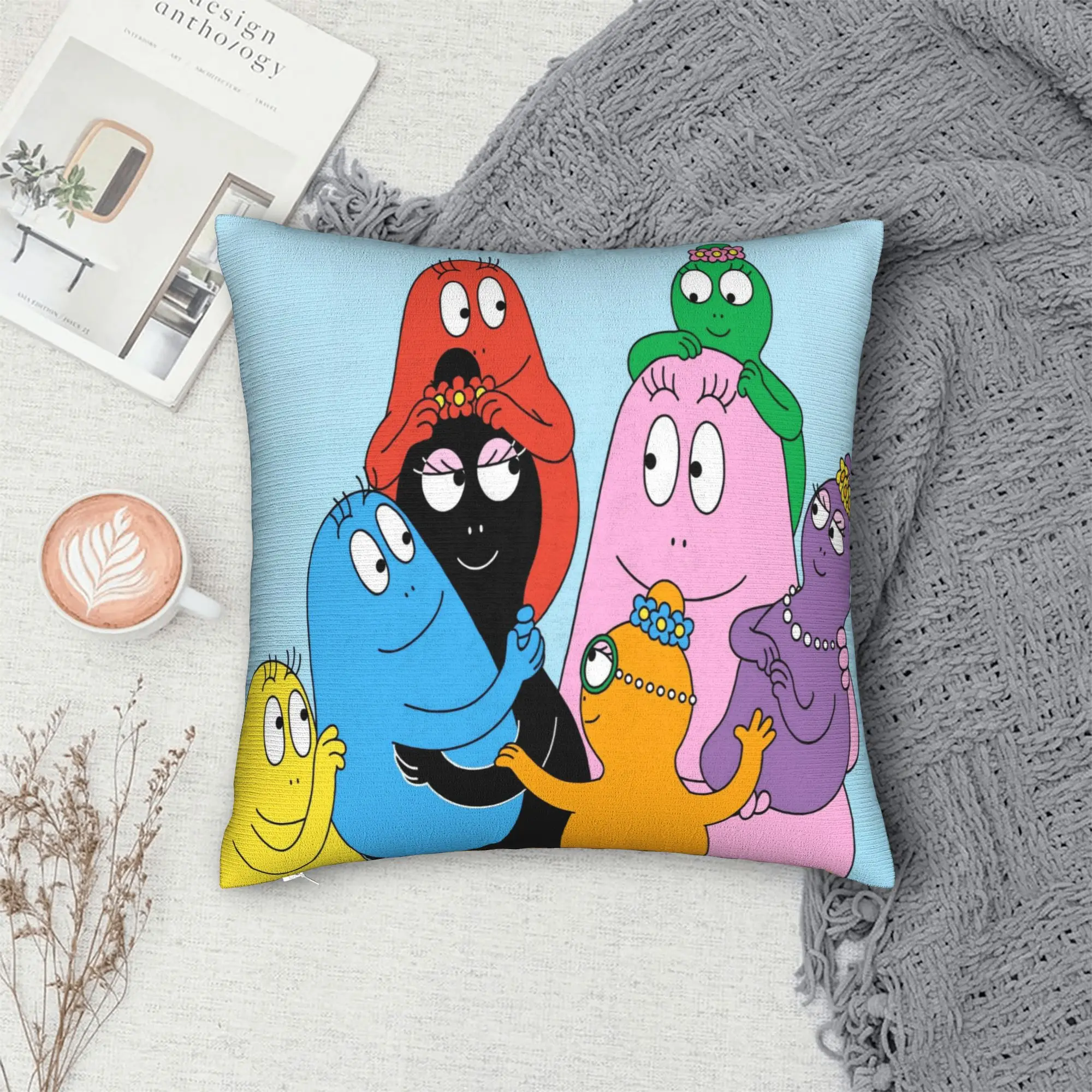 Barbapapa Barbamama Pillow Cover  Morden Pillow Case For Living Room Sofa Print Pillowcases Gift Idea