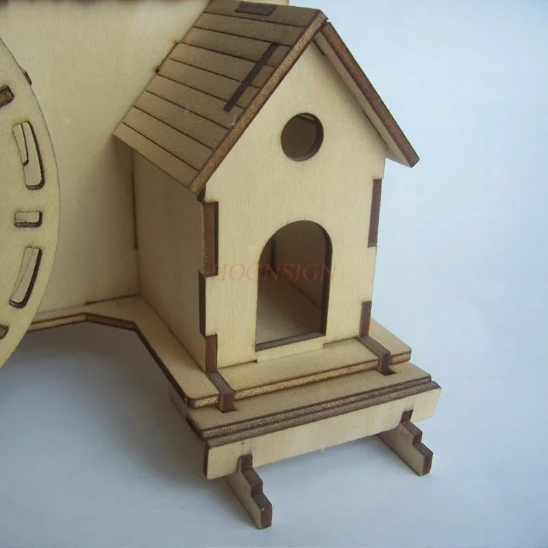 

1 комплект образовательной головоломки, батарея не требуется, привод слабом освещении, деревянное солнечное фермерское водяное колесо своими руками,