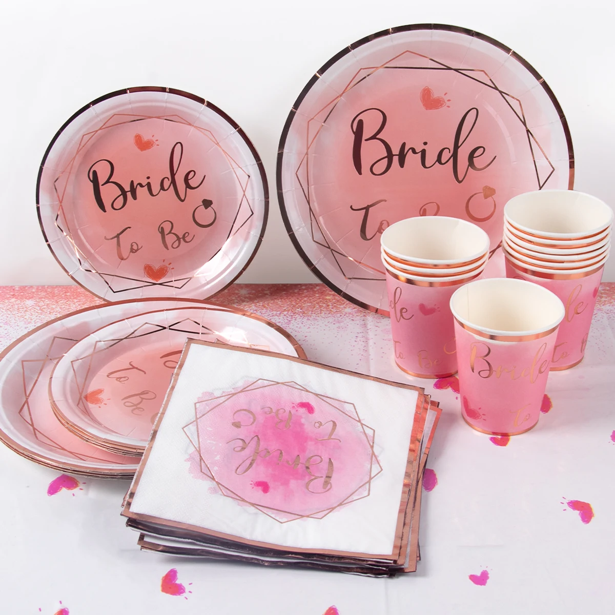 

Bachelorette Party pink Bride To Be Party Disposable Tableware Plates Napkins Bridal Shower Gift Wedding Decoration hen party