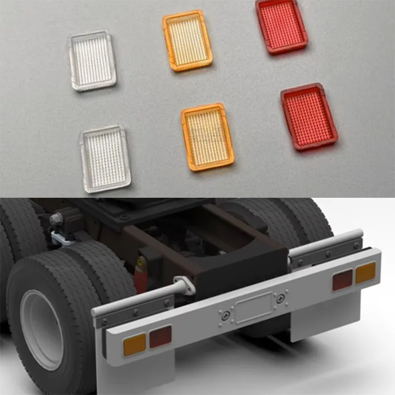 

Rc Truck Simulation Plastic 3 Color Light Sheets Tail Light Piece For 1/14 Tamiya King Hauler 56344 56301 Lesu Car Accessories