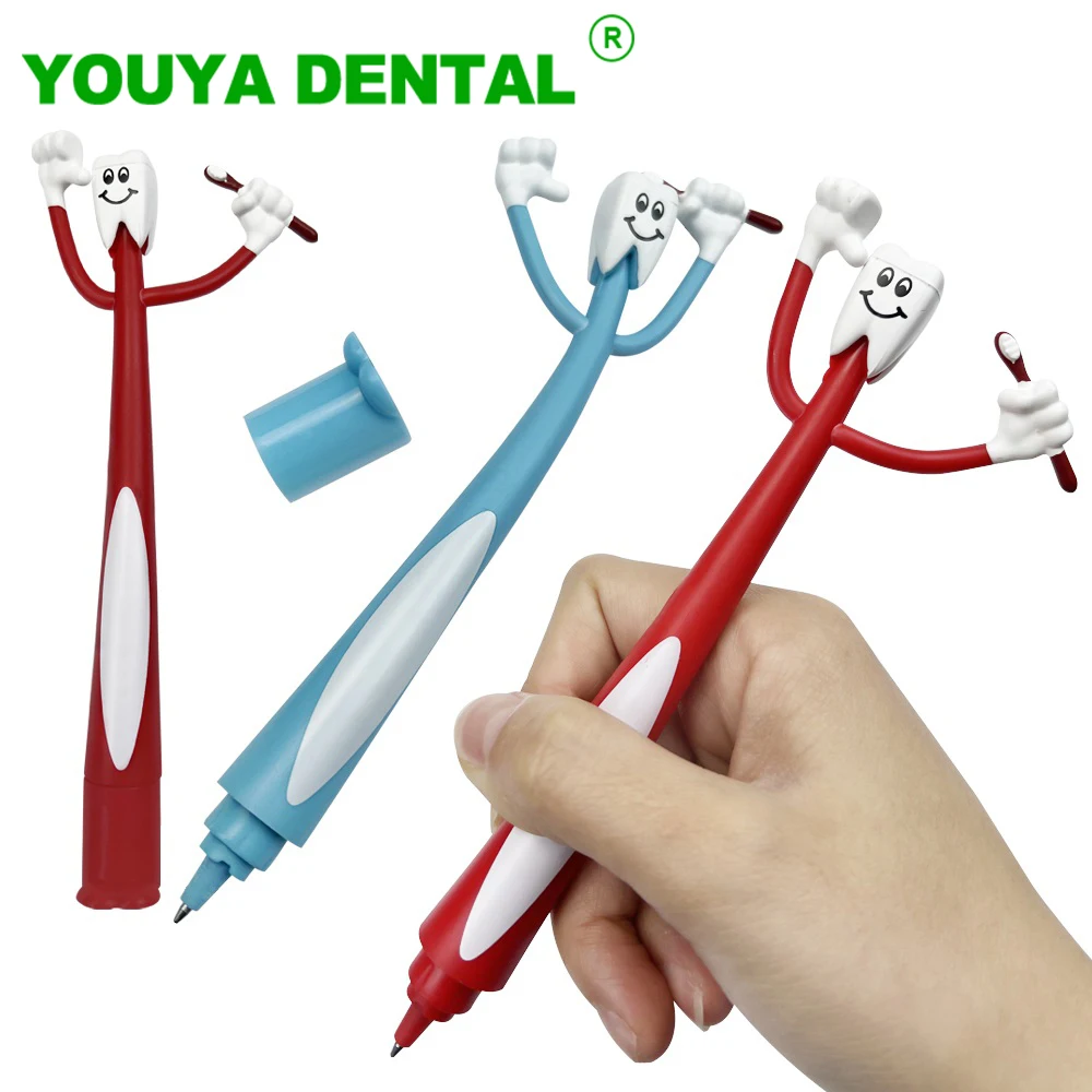 Creative Ballpoint Pen Dental Tooth Shape Roller Ball Ball-Point Pen School Writing Pen Stationery Dentistry Clinic Presents