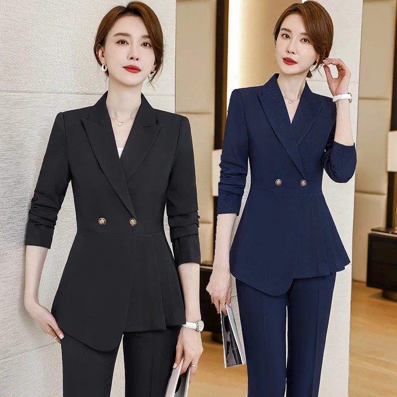 

Fashion Suit Women's Autumn Long Sleeve Business Wear Work Clothes High-End Temperament Suit Jacket Slim Design Suit