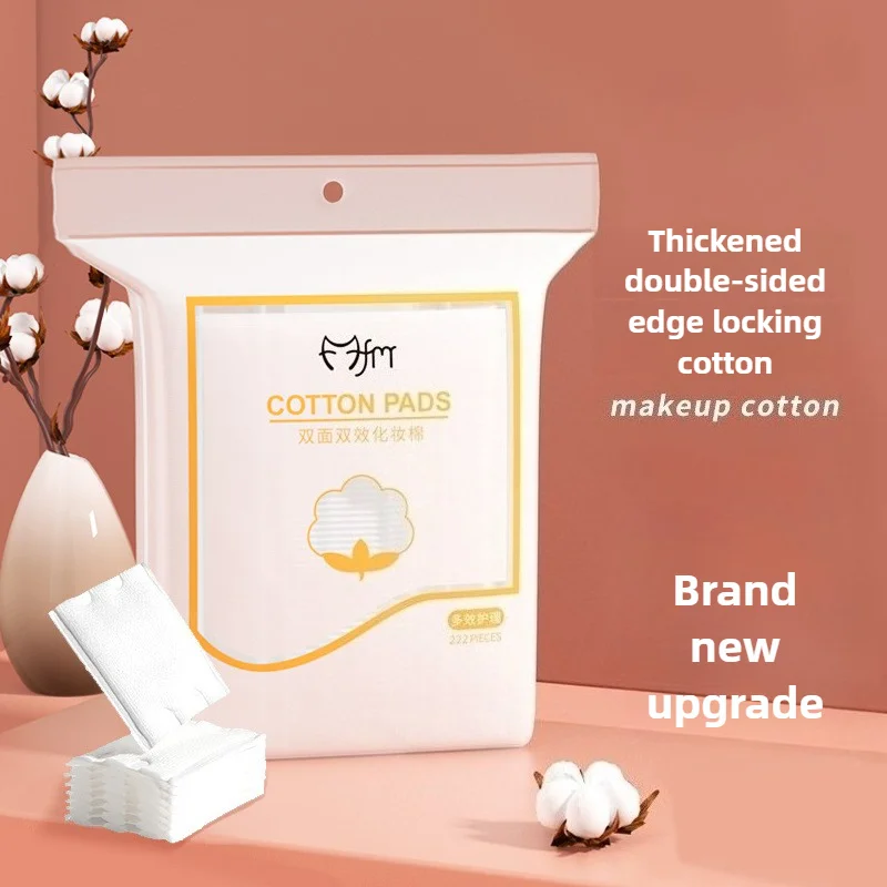 666 Pcs Double-sided Makeup Cotton Three-layer Thickened Makeup Remover Cotton for Facial Cleaning Moisture Saving Cotton Pads