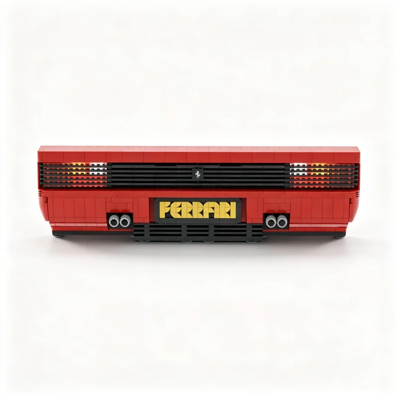 1195pcs MOC 1 4 Testarossa Rear End Display Icons Model Building Blocks DIY Gift Creative Collectible Decor Premium Adult Kids