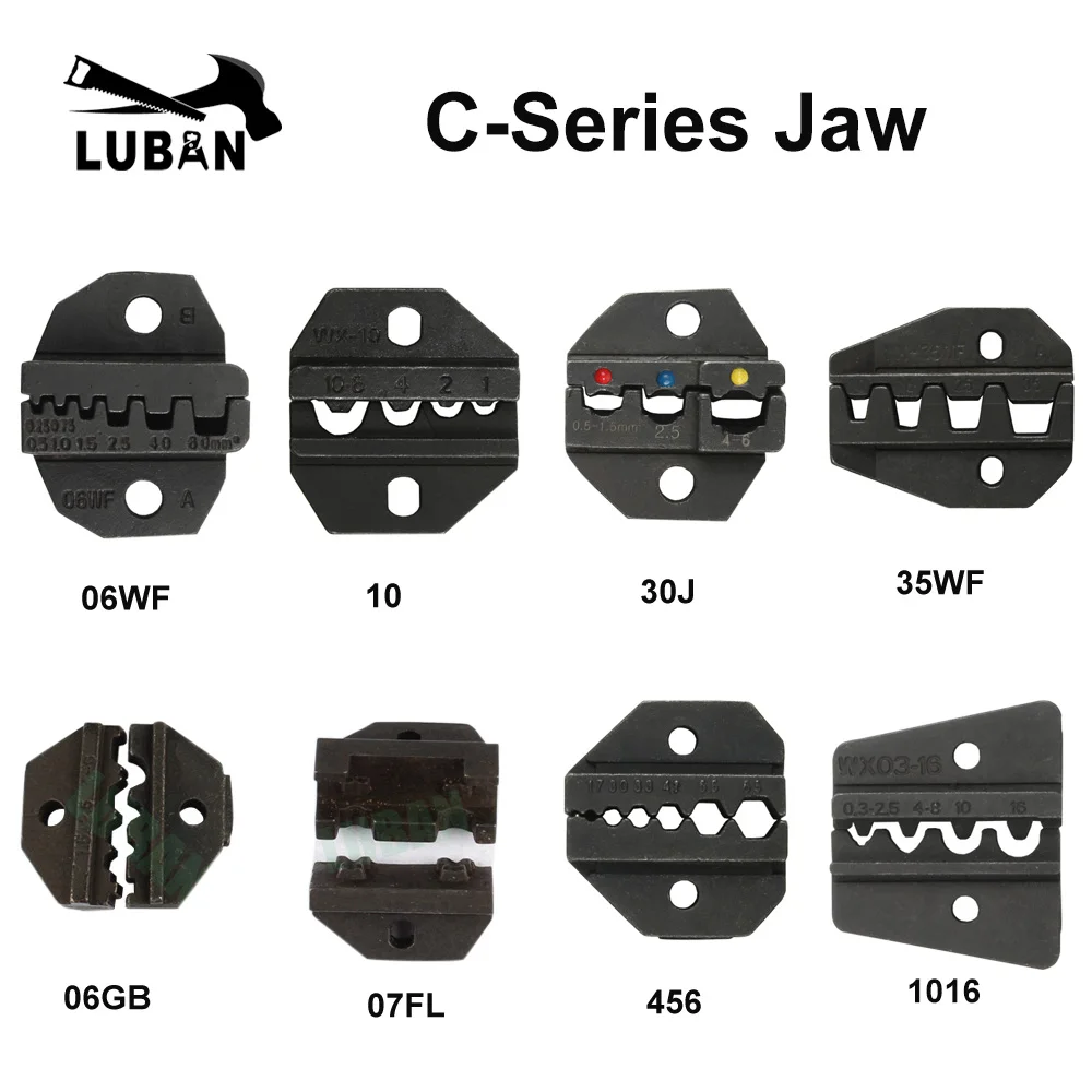 C06WF C10 C30J C35WF C6GB C07FL C456 C1016 DieชุดสำหรับC CRIMPING PILER DieชุดPlierโมดูลขากรรไกร