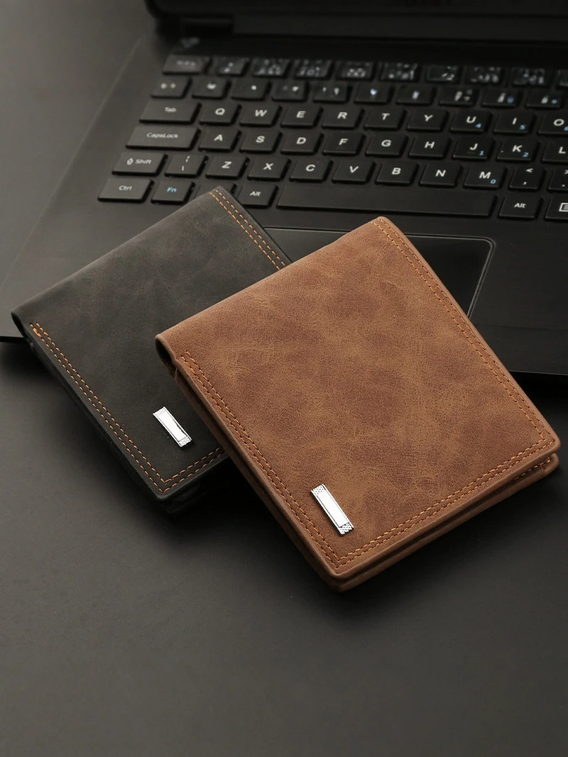 men's-short-leather-wallet-large-capacity-inner-zipper-driver-license-fashion-casual-youth-horizontal-shape-leather-purse