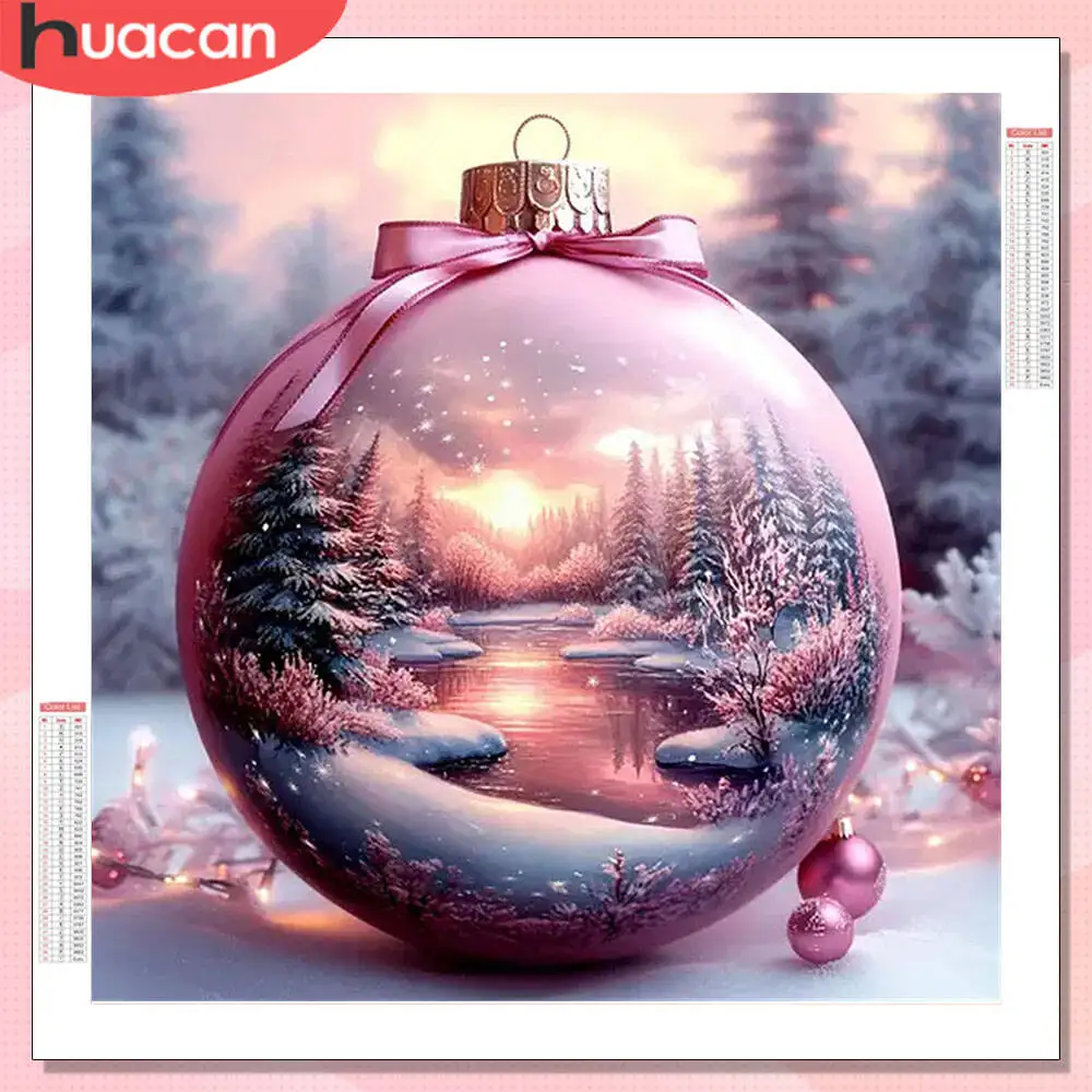 HUACAN 5D Diamant Malerei Winter Landschaft Voll Platz Runde Bohrer Dekor Für Home Diamant Mosaik Kreuz Stich