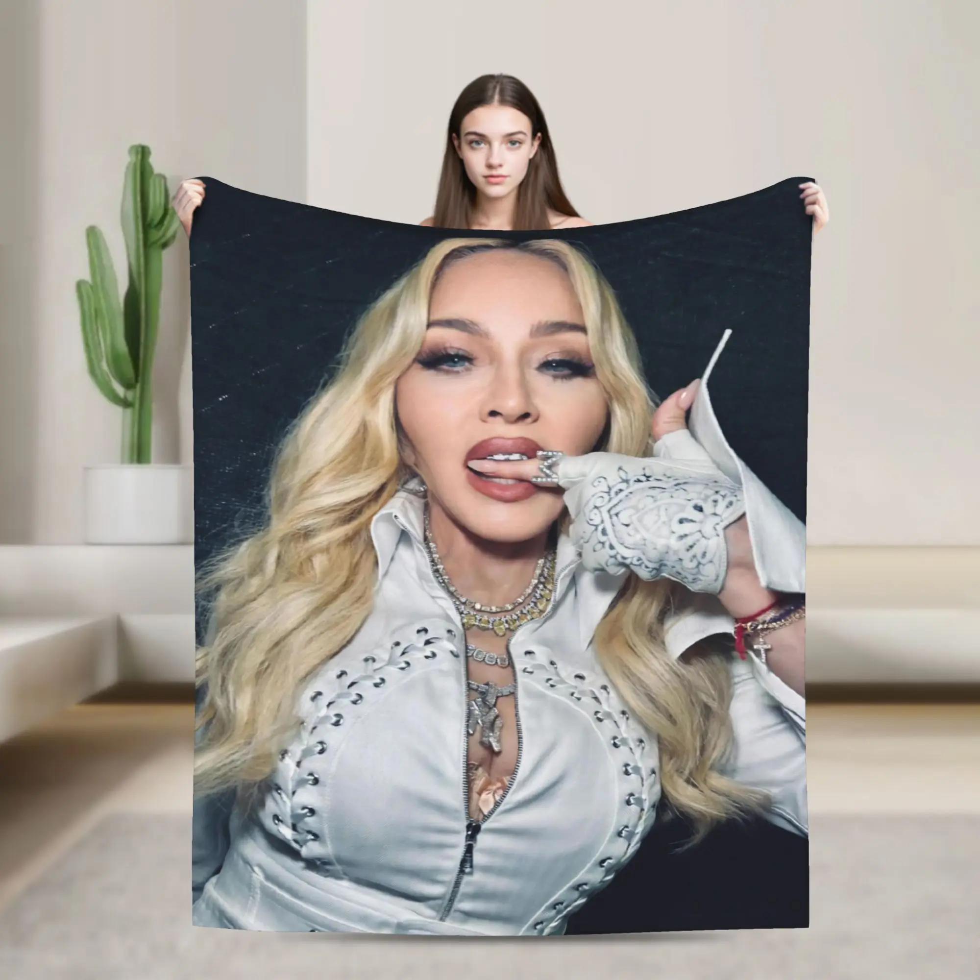 M-Madonnas Confessions II Throw Blanket for Couch  Soft Cozy Plush Blanket 50x60 Inch Multi-size Bedspreads for All Seasons