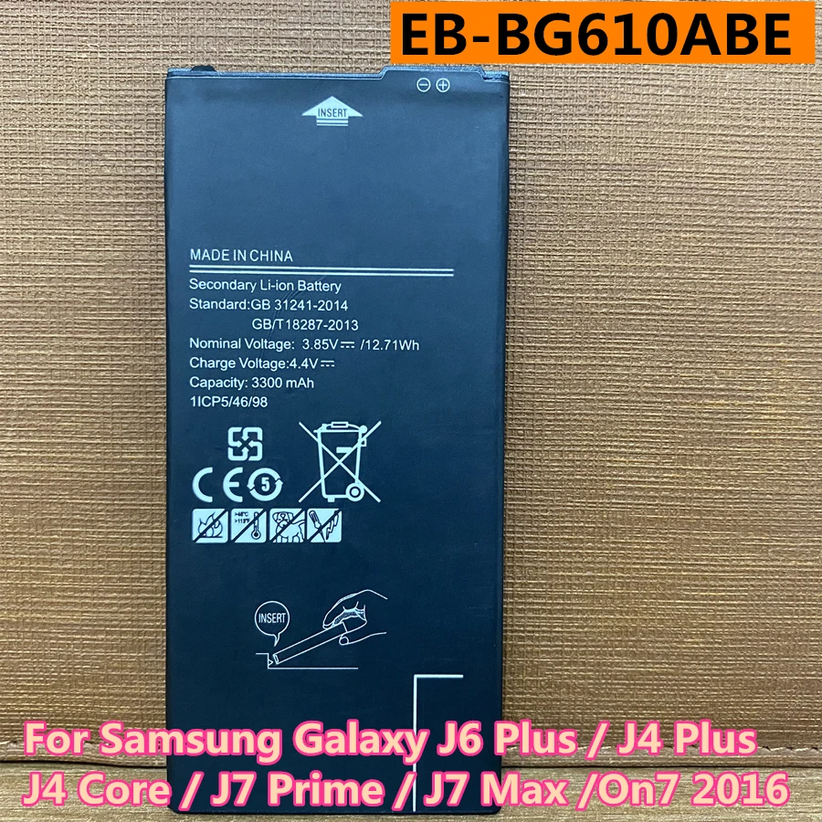 New EB-BG610ABE 3300mAh Battery For Samsung Galaxy J7 Prime On7 2016 J6 Plus J6+ SM-J610F J4 Plus 2018 SM-J415 J4 Core J410