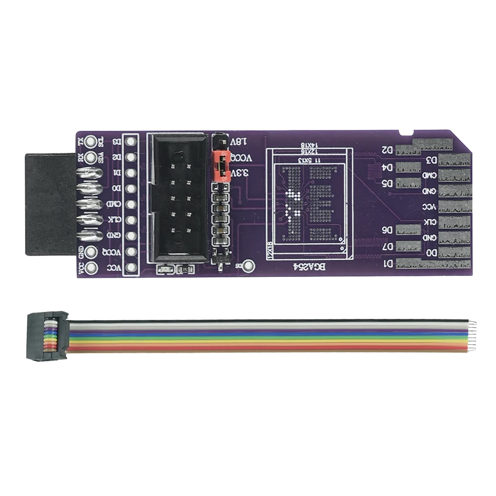BGA254 BGA153/169 BGA221 с ISP кабелем, простой считывающий и записывающий щит, фотомагнитная плата адаптера BGA254 BGA153/169 BGA221 с ISP кабелем, простой считывающий и записывающий щит, фотомагнитная плата адаптера