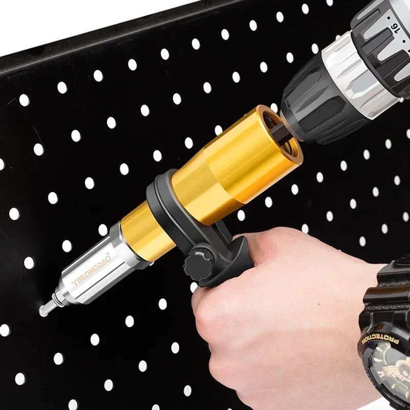 New Electric Rivet Gun Adapter 2.4mm-4.8mm rivet nut gun drill adapter Cordless riveting tool Insert Nut Pull Rivet Tool