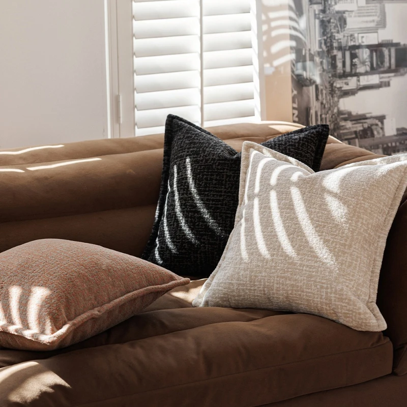 

Premium Vintage Textured Jacquard Cushion Case Double-sided Pressed Edge Pillow Case Luxury Home Decor Cushion Cover for Sofa