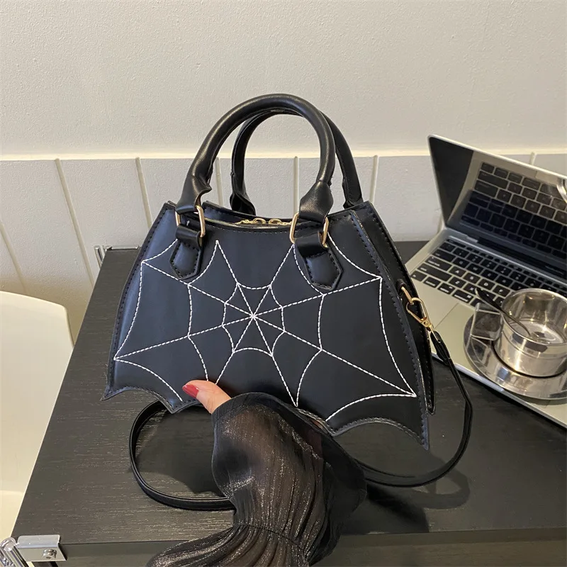 

Bat Crossbody Bag, Halloween Embroidery Handbag, Trendy Novelty Purse For Women