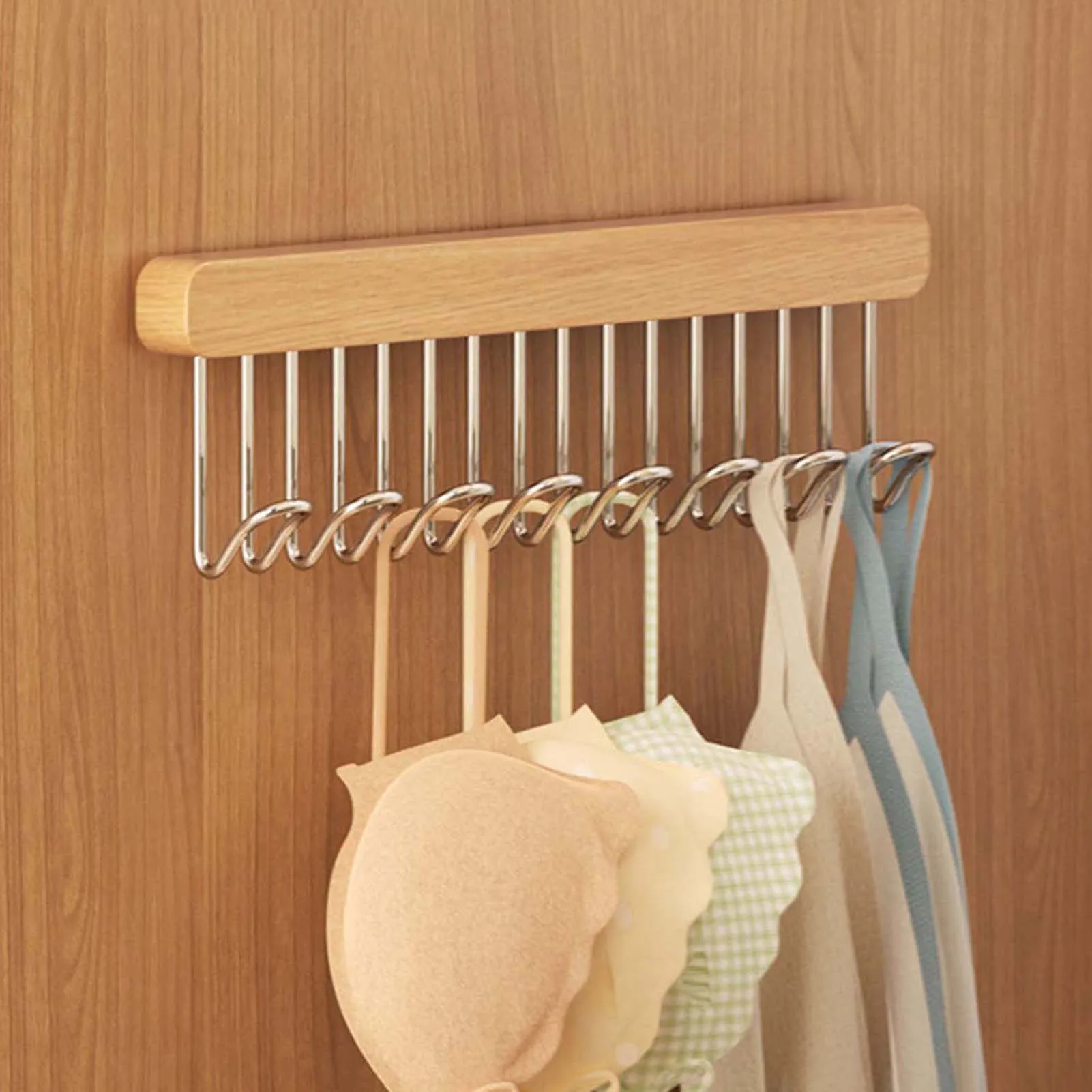 

Wardrobe Storage Rack Pull Up Clothesline For Cloak Room Bathroom Laundry Room Use Multifunctional Clothes Organizer Hooks