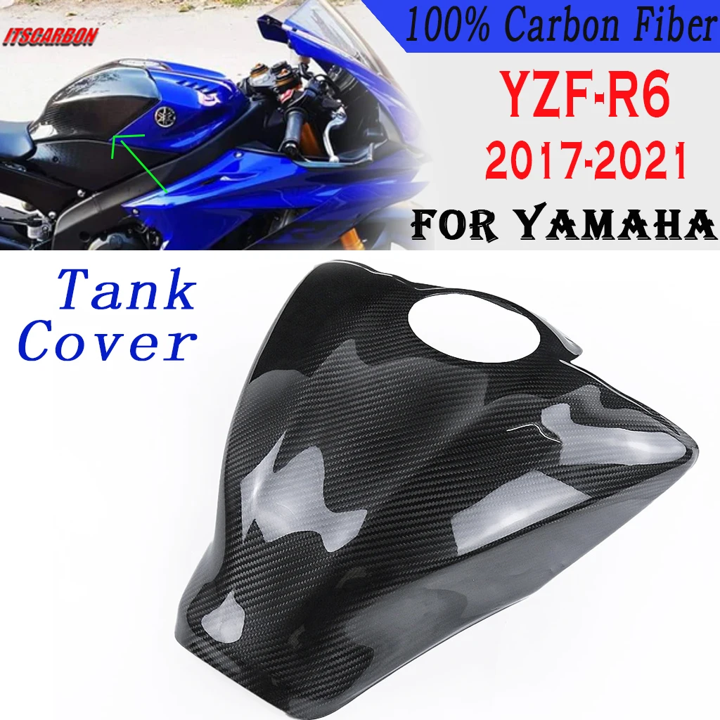 

For YAMAHA R6 2017 2018 2019 2020 2021 Motorcycle Accessories Real 100% 3k Carbon Fiber Fuel Tank Cover Cowl Fairing Parts Kits