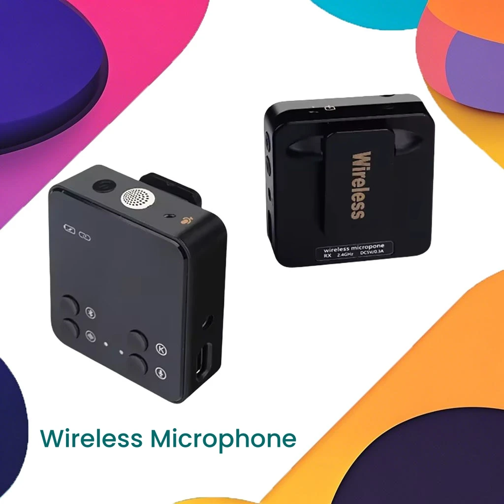 

2.4G Wireless Lavalier Microphone Transmitter Receiver Lavalier Mic for Smartphone DSLR Camera DV Vlog Recording Receivers