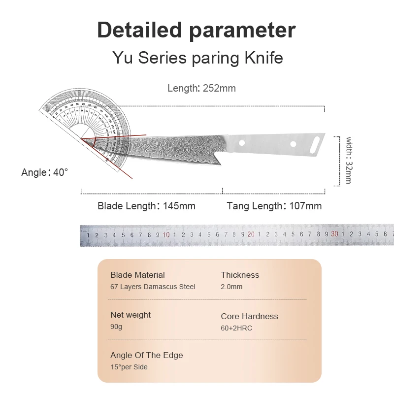 Japanese Hand Forged Chef Knives Blank Blade DIY Damascus Steel VG10 Kitchen Knife Blade DIY Making Handmade Knife view 5