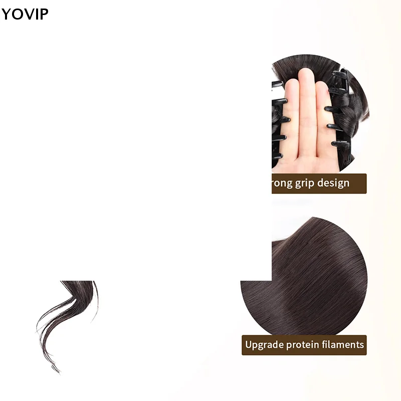 

Synthetic Bun Wig Hair Claw Clip Meatball Head Hair Piece Ponytail Extensions Daily Wear DIY Styling Hair Accessories