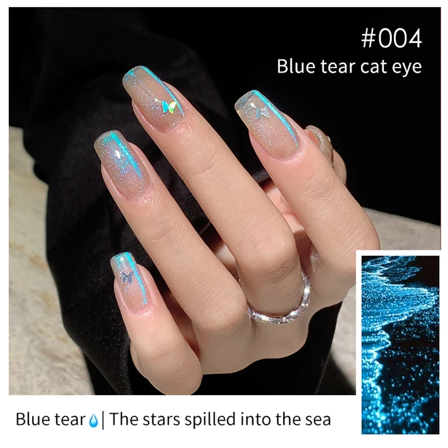 10Ml Blauwe Tranen Cat Eye Nagellak Gel Flits Witte Gloeilamp Magnetische Cat 'S Eye Gel Nagelverbetering Fototherapie Gel