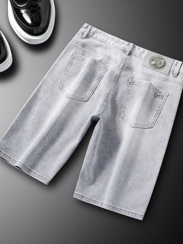 

Мужские летние джинсы Slim Fit из тонкого хлопкового стрейч-денима, европейский бренд, стильный дизайн