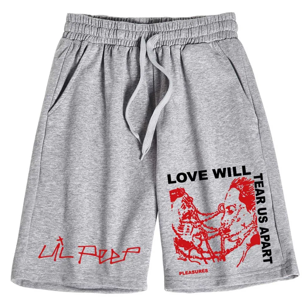 Lil Peep Love Will Tear Us Apart Short Pants Man Woman Outdoor Casual Loose Beach Cotton