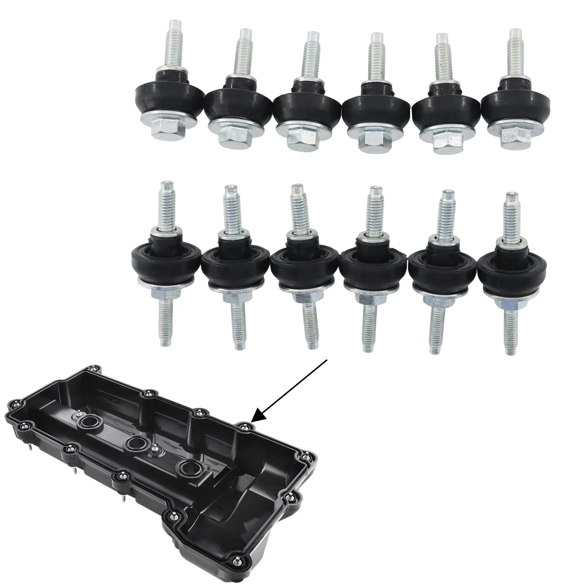 

Комплект из 12 втулок и болтов для крышки клапанов двигателя для Chrysler 300, Sebring, Dodge Avenger, Charger, Magnum, номера деталей 4892185AC, 4892186AA, 4892186AD