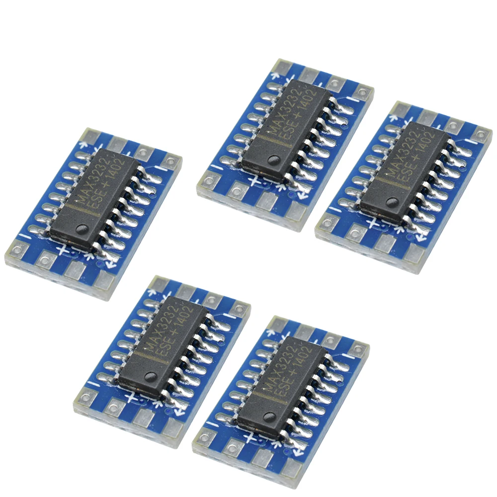 5PCS Mini MAX3232 RS232 to TTL Serial Port Leavel Converter Flashing Module Connector MAX232 for Arduino Flashing Board New