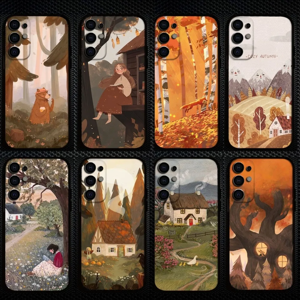 

storybook forest art Phone Case For Samsung S25/S24/S23/S22/S21/S20/Plus,Fe,Lite/Others Black Cover