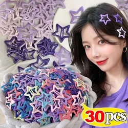 3/30Pcs Y2K Bobby Pin Girl Colorful Stars Barrettes clip a scatto in metallo Kid coreano BB forcine Crab Stick Headwear accessori per capelli