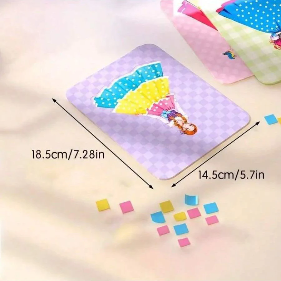 Kunst en ambachten voor kinderen, doe-het-zelf-schilderstickers knutselspeelgoed, kinderkunst, meisje poke prinses handgemaakte educatieve magische kind