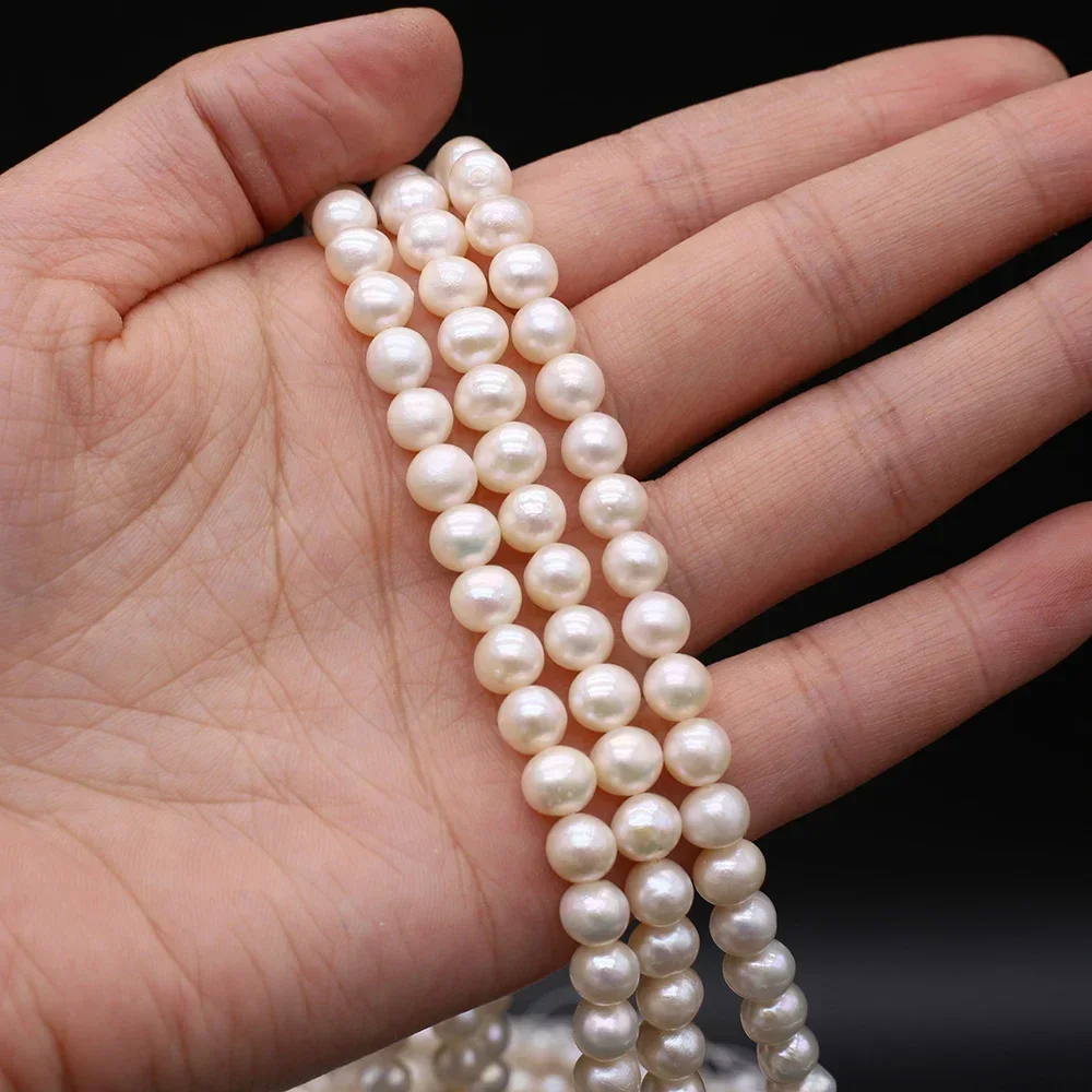 6-7mm AAA+ Natural Freshwater Pearl Beads Round Shape Isolation Loose Beads for Jewelry Making DIY Necklace Bracelet Accessorie