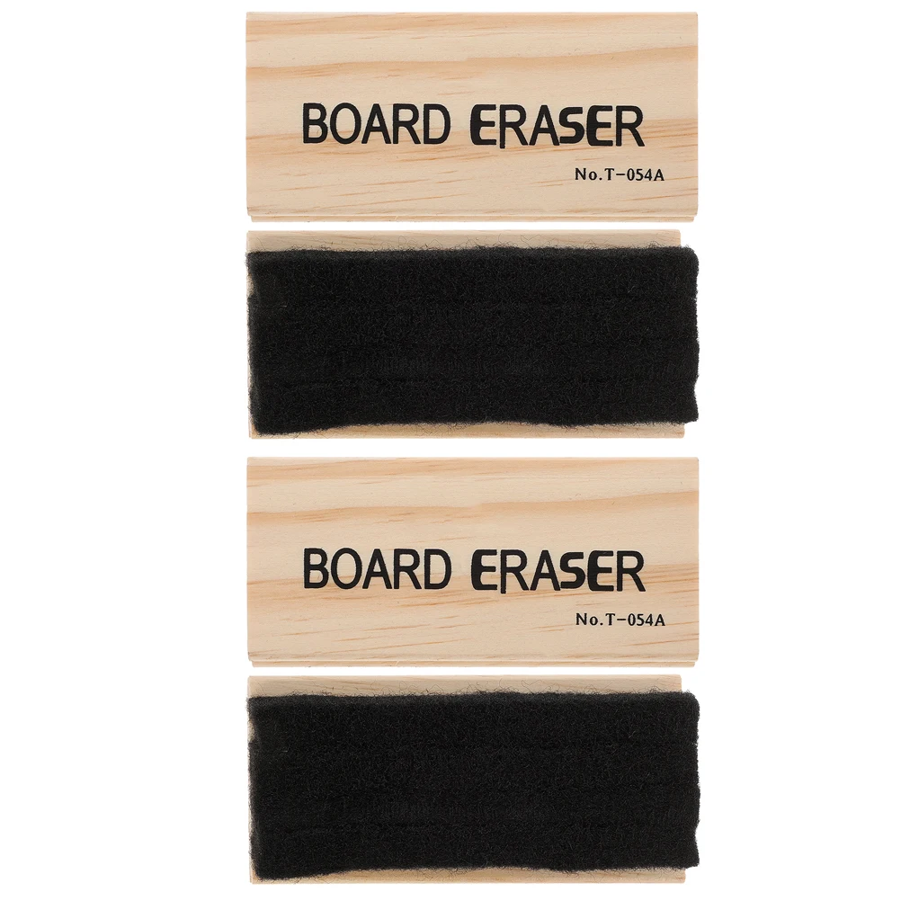 

4pcs 2 Pieces Blackboard Eraser Lightweight Blackboard Eraser Office Cleaning Dry Erasers Bamboo Material