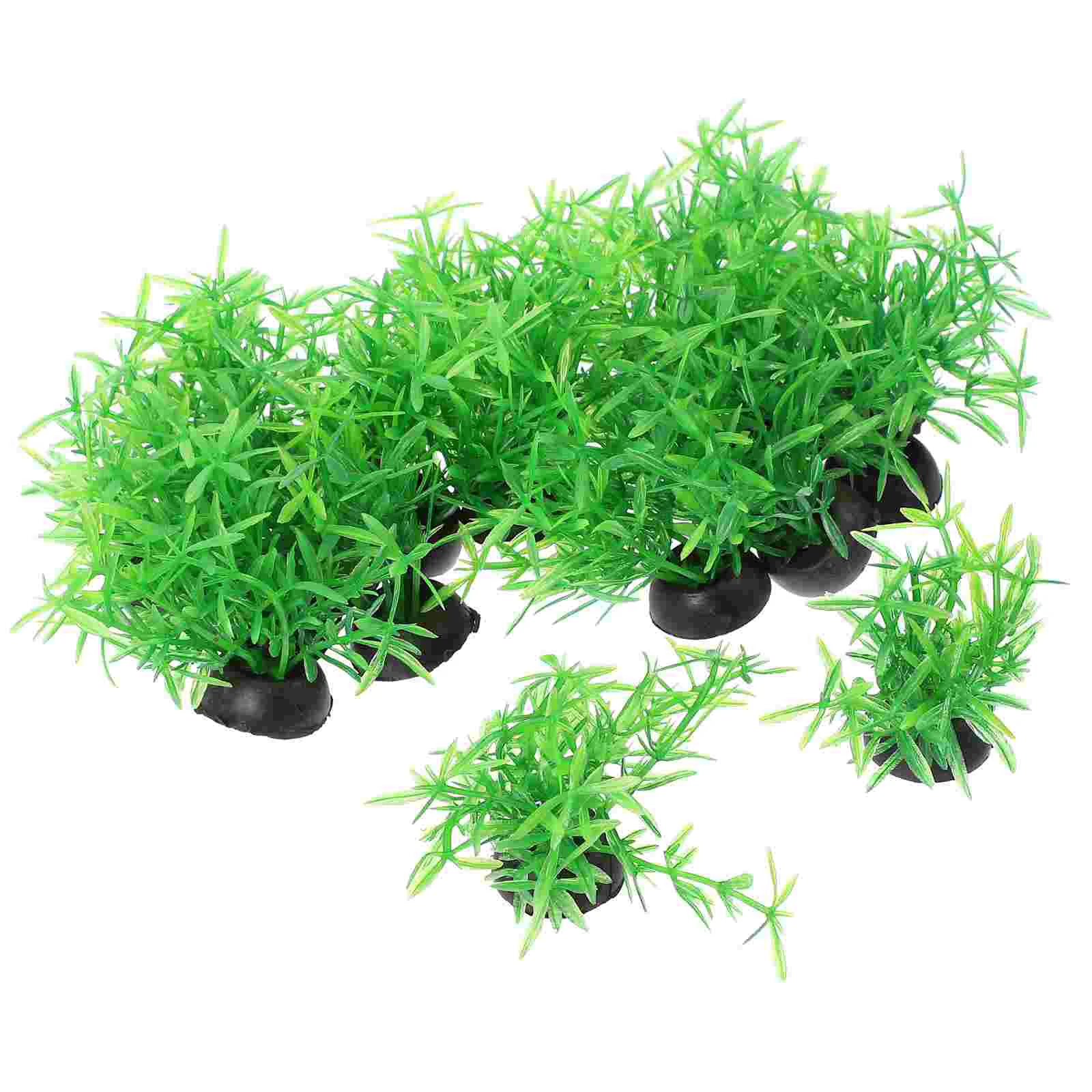 20 Pcs Aquarium Landscaping Artificial Plants Decoration Succulents Fish Tank Grass Ornaments Plastic Turtle Accessories