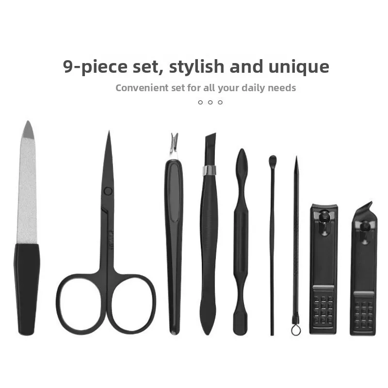 

9pcs Stainless Steel Nail Clippers Set for Home Personal Care Maintenance Scissors Zero Ear Nose And Throat Cleaning Tool