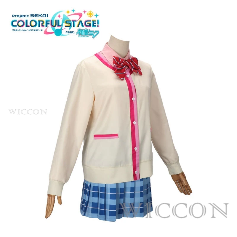 Gioco Anime Project Sekai Palcoscenico colorato Akiyama Mizuki Costume cosplay Ragazze Costume quotidiano Parrucca rosa Set quotidiano Carnevale Halloween