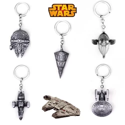 Movie Star Wars Keychain Spacecraft Satellite Pendant Keychains Jewelry for Women Men Backpack Accessories Gifts Souvenir